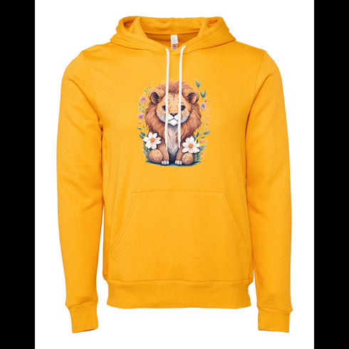 Cartoon lion Bella canvas hoodie 3719